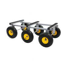 YUNRUX 6-Wheel All-Terrain Transporter, Heavy-Duty Furniture Dolly, 1200 Lbs, Gray - A - View 5