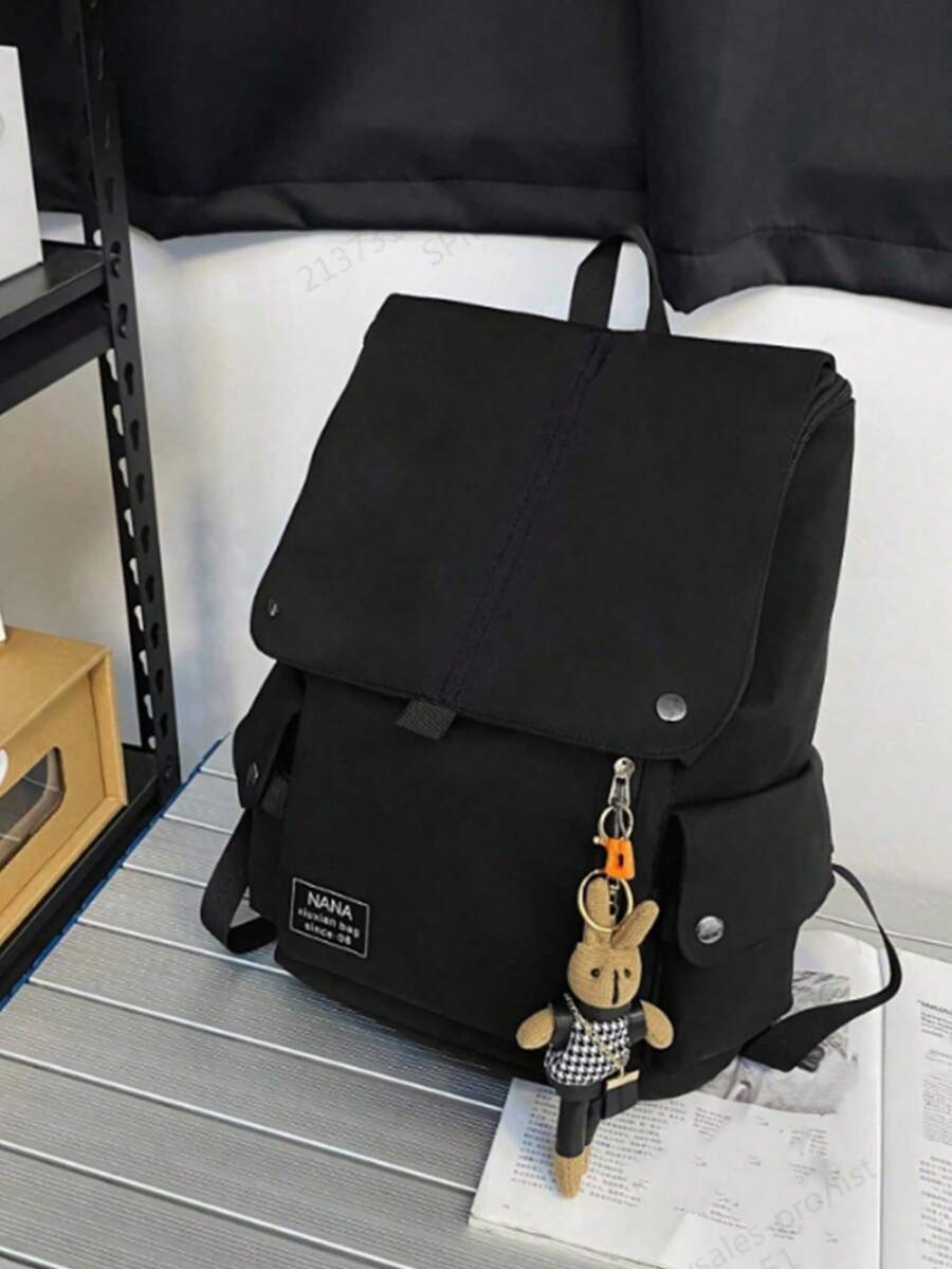 Mochila cubo de gran capacidad con colgante, mochila doble para viajes y actividades al aire libre - Negro - Ver 1