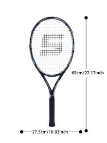 SALYWEE UNI360 Premium Professional Tennis Racket, T800 Full Carbon Fibre, Ultra-Light 280±10g Strung, 105in² 16x19, 52-62lbs, 340mm Balance, Power & Control, Navy Blue Spray Paint, Stable Racket, Suitable For Pro Player, Best Gift For Boyfriend & Girlfriend - Multicolor - View 10