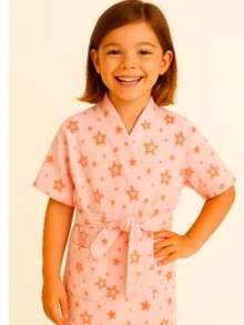 Children's - Youth Terrycloth Character Pool Bathrobe - Star - View 3