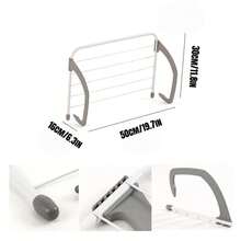 Foldable Drying Rack, No-Drill Window Sill Balcony Clothes Rack, Metal Material Home Towel & Clothing Storage Hanging Rack, Non-Slip Stable Strong Load-Bearing, Space-Saving Foldable, Suitable For Bay Window Sill Bathroom Indoor, Home Drying & Hanging Multi-Function Storage Rack, Small Apartment Home Drying Practical Tool - View 5