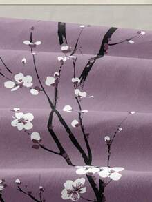 1pc Light Purple Floral Paisley Pattern Fitted Sheet, Mattress Protector, Mattress Cover, Fitted Sheet, Soft And Breathable, -Twin, Full, Queen, King, Deep Pocket Design, Up To 11.8 Inches, Breathable And Wrinkle-Resistant - Purple - View 5