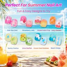 Beetles 20 Colors 7.5ML Neon Jelly Gel Nail Polish Set, Summer Collection, Pink, Red, Blue, Green, Yellow & Orange Sheer Soak Off UV LED Gel Polish With Base, Glossy & Matte Top Coat - 20 Colors Neon Jelly - 查看 7