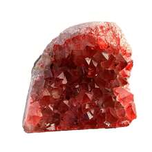 Stonehaven 1pc Natural Amethyst Crystal Cluster Miniature Decor, Electroplated Burgundy Craft. Healing Crystal Energy Ornament. Good Luck, Wealth, Mysterious Energy - Multicolor - View 3