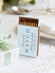 Personalized Matchbox Labels And Custom Stickers For Wedding Favors, Custom Wedding Decorations For Bride,Bulk Labels For Birthday Parties, Anniversaries And Corporate Events, Decorative Gift Stickers And Party Packaging Accessories - Multicolor - View 9