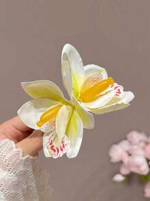 4 piezas/1 pieza Pinzas para el cabello de mujer con flores de hibisco hawaiano en blanco, rosa, naranja y verde, pinzas para el cabello de plástico ligero con forma de flor para la playa, pinzas para el cabello de estilo minimalista elegante y multifuncional de unicolor, accesorios para el cabello para el baño adecuados para salidas diarias, casual, fiesta, viaje, vacaciones en la playa, peinado, coleta, moño, lavado de cara, baño, maquillaje, combinar con atuendos, accesorios para el cabello, tocados, pinzas para el cabello - Multicolor - Ver 8