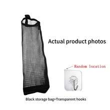 1pc Foldable Storage Bag + Hook,Soft Plastic Storage Bag,Breathable Plastic Bag Organizer,Kitchen Accessories,Kitchen Storage,Holiday Essentials,Kitchen Essentials,Christmas Decor,Room Decor,Soft And Fluffy,Bathroom Accessories,Behind Door Storage - Multicolor - View 15