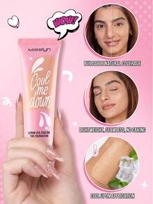 MISSLYN 1Pc Cool Me Down Serum Veil Cooling Tint Foundation, Alas Bedak Cair Matte, Efek Dingin, Cakupan Sedang yang Dapat Dibangun, Tekstur Serum yang Melembapkan, Hasil Akhir Halus dan Sempurna, Riasan Pengontrol Kilap yang Menyamarkan Pori-Pori, Alas Bedak Ringan untuk Pemakaian Sehari-hari - #115 Pasir Sejati - View 3