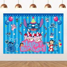 Hasbro Romantic Pink Stitch & Angel DIY Decoration Set, Happy Birthday Banner, Couple Starry Twinkling Fabric Backdrop, Lightweight Photo Background, Suitable For Holiday Celebration & Anime Fan Gathering Decor - Multicolor - View 14