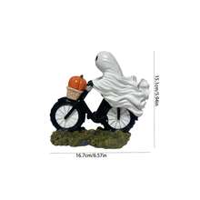 Halloween Magical Witch Highland Cow Resin Ornament – ​​Broom & Pumpkin Decor For Home & Gifts - Multicolor - View 2