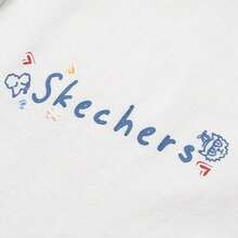 Skechers Men's All-Over Graffiti Print Loose Fit Casual Crew Neck Short Sleeve T-Shirt - White - View 6