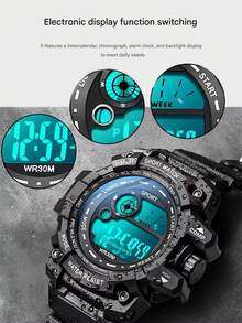 Multi-Function Electronic Alarm Watch, Teen And Youth Sports Electronic Watch With Alarm - Multicolor - View 12