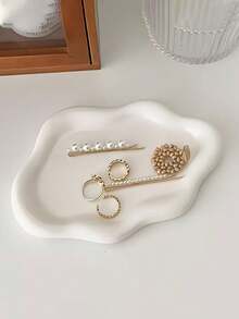 Large Cloud-Shaped Jewelry Tray, Suitable For Storing Necklaces, Earrings, Watches, Rings And Other Jewelry; Unisex, Suitable For Placement In Bedroom, Bathroom Vanity, Desk And Other Various Scenes; Ideal Choice For Home Jewelry Organization. - Multicolor - View 5