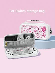 New Switch 2 (2025) Game Accessories, 1pc Pink Underwater Element Pattern Storage Bag For Charger And Data Cable, Compatible With Switch/Switch 2 Game Console Protective Case, Compatible With Switch 2/Switch OLED/Switch NS Battery Version Game Console Storage Bag/Protective Case, Card Box, Dust Cover, Dock, Built-In Stand, Can Store 10 Game Cards, Portable Travel, Anti-Drop Anti-Pressure Game Cartridge Box Controller Bag Accessories - Multicolor - View 6