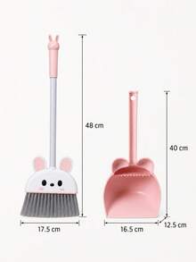 1pc/Set Mini Cleaning Mop And Broom Set, Cute Rabbit Shaped PP Material Dustpan Brush Set, Compact Handheld Soft Bristle Floor Broom, Suitable For Home Kitchen Bedroom Living Room Daily Cleaning - Multiple Styles - View 14