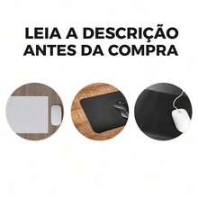 Mouse Pad Gamer XL 25x18 Estampa Azul Quadriculado" Neoprene Antiderrapante para Teclado e Mouse Vaca - Mousepad P - Visão 4