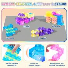 40 buah Balok Lunak Sensorik, Mainan Susun Elastis Lembut Montessori, Puzzle Edukasi Dini yang Dapat Diremas dan Diregangkan, Hadiah Kreatif untuk Anak Laki-laki dan Perempuan - MultiWarna - View 5