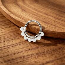 16G Septum Ring 316L Stainless Steel Daith Piercing Earrings Hypoallergenic 18K Gold Plating Body Piercing Jewelry Nose Ring For Women - Flower Nose Ring - View 4