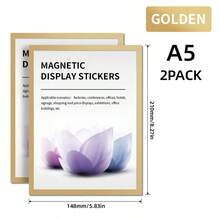 2/5pcs A4/A5/A6 Magnetic Sign Holders, Self-Adhesive Transparent Wall Display Frames, Reusable Document And Poster Holders, Suitable For Office, School, Store Organization - Multiple Specifications - View 17