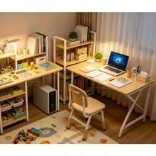Desk And Chair Set - Beige - View 3