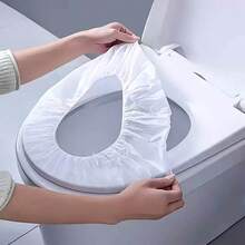 10pcs Disposable Flushable Toilet Seat Covers | Portable Travel Pack Soft Paper Covers, Comfortable And Hygienic - View 8