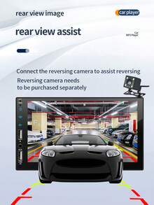 Optional 17.78cm Single Din Car MP5 Player / Rear View Camera, HD Screen Car Stereo With CarPlay & For Android Auto & Mirror Link, Support Steering Wheel Control, USB Input, EQ Effects, For Cars, For Christmas/Halloween Gift - MP5 - View 9