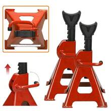 2Pcs Axle Stands FloorJack Heavy Duty Lifting 3 Ton Capacity Stand Car CaravanUK - A - View 4