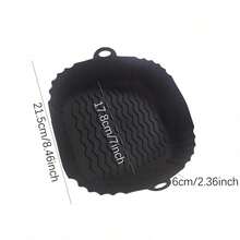 2pcs Air Fryer Baking Pan Liners, Reusable Air Fryer Liners (8inch), Easy To Clean Kitchen Accessories, Black 2pcs - 查看 7