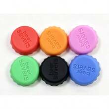 6/1pc Reusable Silicone Bottle Caps - Suitable For Beverage Bottles, Condiment Bottles, Vinegar Bottles - Leak-Proof, Durable, Practical And Colorful Beverage & Kitchen Storage Solution, Perfect For Back To School, Holiday Parties, Outdoor, - Multicolor - View 5
