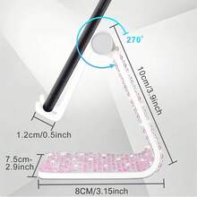 1 pieza Soporte de teléfono con strass Negro & Blanco Soporte de escritorio Adecuado para teléfono y tableta Accesorio de decoración de oficina - multicolor - Ver 5