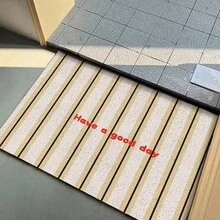 1件裝純色吸水玄關地墊，可裁剪防滑耐磨PVC歡迎墊，適用於走廊、門廊及室內外使用 - 黃色 - 查看 9