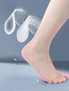 1/2/3 Pairs Silicone Heel Pads, Unisex Anti-Slip Heel Cushions, Anti-Slip Heel Patches, Heel Care Protection Pads, Shoe Accessories, Back To School Supplies - Clear - View 2