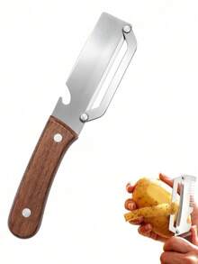 Essential Multi-Function Vegetable Peeler For Kitchen - Wood color - View 3