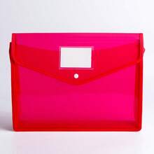 Carpeta expandible de plástico, bolsa sobre transparente con cierre de presión, sin divisores, gran capacidad, múltiples colores disponibles, adecuada para tamaño A4/Carta (color aleatorio) - 1 ud. - Ver 13