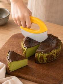 1pc Stainless Steel Pizza Slicer With Lid And Guard - Multi-Functional Vegetable Salad Chopper, Multi-Functional Baking Tool - Multicolor - View 1