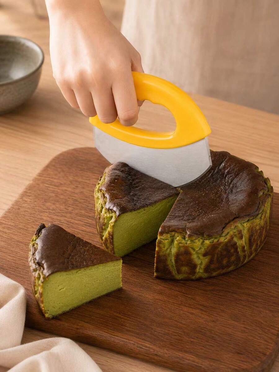 1pc Stainless Steel Pizza Slicer With Lid And Guard - Multi-Functional Vegetable Salad Chopper, Multi-Functional Baking Tool - Multicolor - View 1