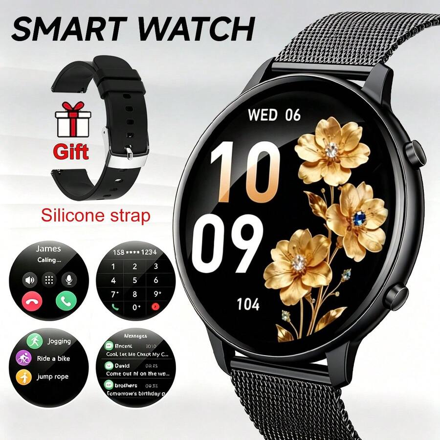 New Fashion Dual Strap Unisex High-Definition Touch Screen Smart Watch, 1.53 Inch Sports Watch, Multiple Sports Modes, Wireless Call And Message Notification, Fitness Tracker Compatible With IOS And Android - 查看 1