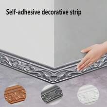 1 Roll Modern 3D Foam Wallpaper & Baseboard Wallpaper: Self-Adhesive, Waterproof, Decorative Border Wall Sticker. Suitable For Walls, Living Room, Bedroom, Kitchen Wallpaper-Perfect For Home Decor, Renovation & Corner Art - Waistline Style - View 1