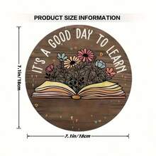 1pc 2D Flat Vintage Style Wooden Decorative Sign And Plaque - Wall Hanging School Theme Multi-Purpose - "Today Is A Great Day To Learn" Teacher's Sign, Back To School, Classroom Door, Office Decor - A - View 4