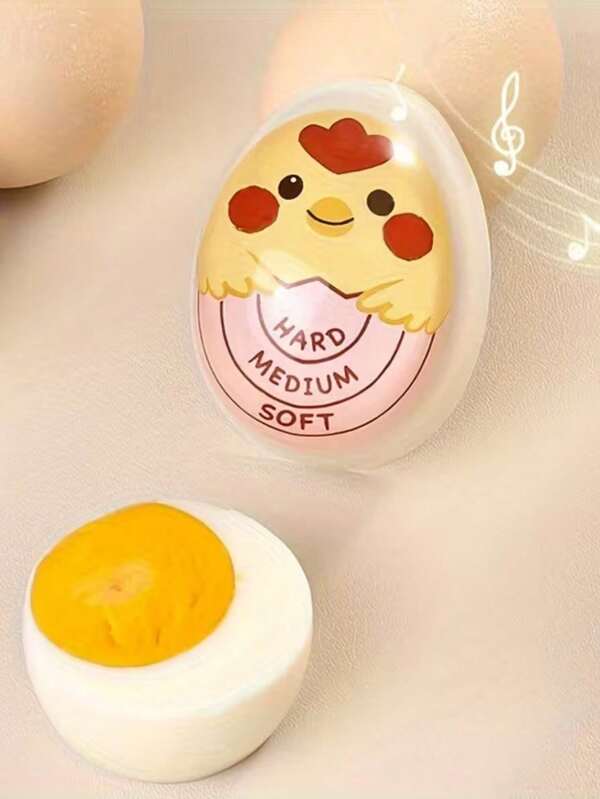 1 pieza Temporizador de cocina para huevos, cambia de color para indicar el punto de cocción del huevo. Cuando los huevos están completamente cocidos, este temporizador cambia de color, perfecto para hacer huevos pasados por agua o huevos duros
