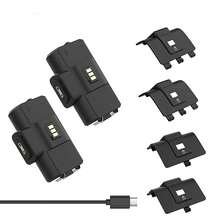1100mAh Rechargeable Battery Pack Play And Charge Kit For Xb Ox Series S/X Xb Ox One S/X Elite Controller With 4 Battery Covers - Black - View 10