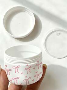 白色蝴蝶結旅行分裝瓶，適用於乳霜、乳液及其他護膚產品，可重複使用，適合存放卸妝產品、泥膜、身體乳液、護手霜等，海灘、夏季、郵輪及各種旅行必備，也適合送給朋友、家人、好朋友或同學的禮物 - 彩色 - 查看 6