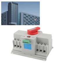 3P 110V Automatic Transfer Switch, Miniature Circuit Breaker Type Switch, Red Handle, 125A - Grey - View 2