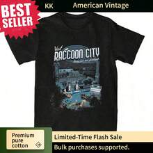 Men's T-Shirts Men's Fashion Print Casual T-Shirt Visit Raccoon City T-Shirts For Men Women Resident Evils Fun Pure Tees O Neck Short Slee - Black - View 1