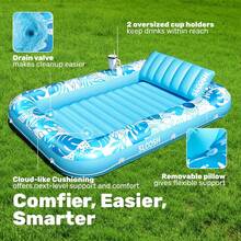 Inflatable Pool Lounge Chair, Sunbathing Lounger, Adult Pool Float, Floating Sunbed For Outdoor Pool, Lake, River And Ocean Fun; Pool Party Supplies, Summer Inflatable Swim Ring - A - View 5