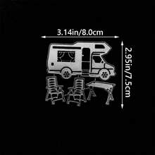 Vacation RV & Table Chair Metal Cutting Dies, Suitable For Scrapbooking - Durable Cutting Templates, DIY Scrapbook Photo Album Decoration Paper Cards, Card Making Supplies - Silver - View 4