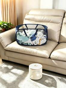 1pc Foldable Dry And Wet Separation Dirty Clothes Basket With Handle, Extra-Large Multi-Grid Dark And Light Color Clothes Separation Suitable For Big Family After Bathing Clothes Pants Shoes Jeans Boots Skirt(Available In Multiple Colors) - Multicolor - View 12