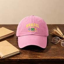 1pc Gothic Casual Men Hat,Letters,Flag,Stars, Printing, Unisex Fashion, Provides Shade & Sun Protection, Perfect For Outdoor Activitiesr - Multicolor - View 5