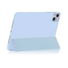 3-Fold Tablet Protective Case A16, Compatible With IPad 11th Gen Tablet Protective Case, Matte TPU Soft Shell Anti-Drop/Anti-Fall/Minimalist/Casual Hot-Selling Foldable Tablet Protective Case, Compatible With IPad 8th Gen 10.2", 9th Gen 10.2", 10th Gen Tablet Protective Case, Pad 2 11"/Pad SE 11" 2023 Tablet Protective Case - Baby Blue - View 7