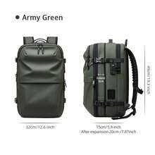 Sea Choice Vacpack Backpack Laptop Backpack Fit For 16 Inch Expandable Backpack With Vacuum Compression TSA Lock Backpack - Army Green - View 5